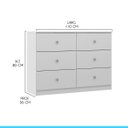 Ver imagem 3 de Cômoda com 6 Gavetas 110x80cm London Branco 6513