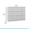 Cômoda com 6 Gavetas 110x80cm London Branco 6513 - 3
