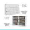 Cômoda com 6 Gavetas 110x80cm London Branco 6513 - 4