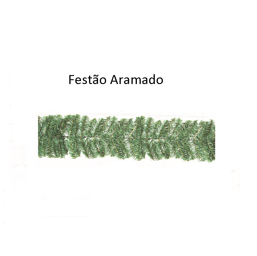 Festão Aramado Ramificado Verde 2,70m 200 galhos 6407B