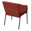 Ver imagem 2 de Kit 02 Poltronas Decorativa Jobim Pés de Ferro Preto Bouclé Terracota - Montanaris Decor