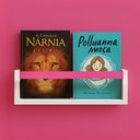 Ver imagem 1 de Prateleira Estante Branca de Ripa Rosa 40cm
