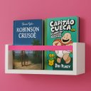 Ver imagem 2 de Prateleira Estante Branca de Ripa Rosa 40cm