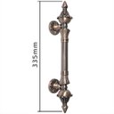 Ver mais imagens de Puxador Duplo Classic 335mm Cobre Antigo Porta Pivotante Correr Passagem Madeira Vidro Rústico