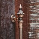 Ver imagem 7 de Puxador Duplo Classic 335mm Cobre Antigo Porta Pivotante Correr Passagem Madeira Vidro Rústico