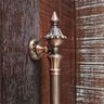 Puxador Duplo Classic 335mm Cobre Antigo Porta Pivotante Correr Passagem Madeira Vidro Rústico - 7