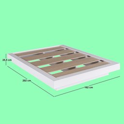 Cama Casal Queen Suspensa 140/160 Zurique Branco - 4