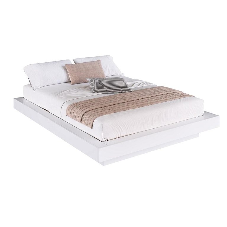 Cama Casal Queen Suspensa 140/160 Zurique Branco Cama Casal Queen Suspensa 140/160 Zurique Branco