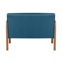 Ver imagem 2 de Sofá Anita 2 Lugares 108cm Azul Linho Fixo Contemporaneo Bella Decor