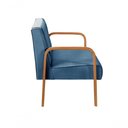 Ver imagem 5 de Sofá Anita 2 Lugares 108cm Azul Linho Fixo Contemporaneo Bella Decor
