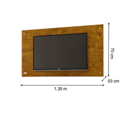 Painel Minimalista para Tv até 50 Polegadas Star 1,32x70cm Ipê - 2
