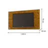 Painel Minimalista para Tv até 50 Polegadas Star 1,32x70cm Ipê - 2