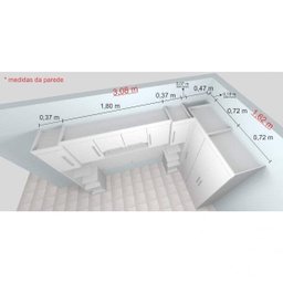 Quarto Modulado Casal de Canto 6 Peças 9 Portas Star Poliman - 5 Quarto Modulado Casal de Canto 6 Peças 9 Portas Star Poliman - 5