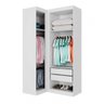 Guarda Roupa Canto 3 Portas 2 Gavetas Star Poliman - 2