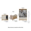 Ver imagem 3 de Quarto de Bebê Cômoda Berço 3EM1 Capitonê MDF Maya Provençal Yescasa