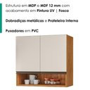 Ver imagem 5 de Armario Aereo 2 Portas 60 cm Islandia Cedro Areia Rudk