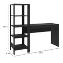 Ver imagem 6 de Mesa Escrivaninha Modelo Artemis com 5 Prateleiras em Mdf:preto