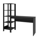 Ver imagem 3 de Mesa Escrivaninha Modelo Artemis com 5 Prateleiras em Mdf:preto
