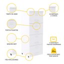 Ver imagem 3 de ARQUIVO DE MADEIRA 4 GAVETAS PANDIN P25 - BRANCO OP25