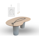 Ver imagem 3 de Mesa Organica Bean Laca+freijo Claro 244x137cm Modelar Moveis Mesa de Jantar Orgânica