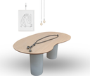 Ver imagem 3 de Mesa Organica Bean Laca+freijo Claro 244x137cm Modelar Moveis Mesa de Jantar Orgânica