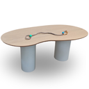 Ver imagem 5 de Mesa Organica Bean Laca+freijo Claro 244x137cm Modelar Moveis Mesa de Jantar Orgânica