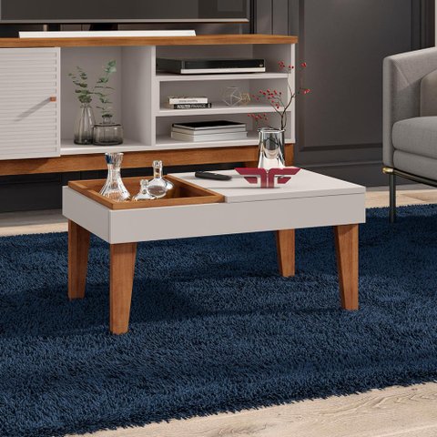 Mesa de Centro Lisy - Off White/matte