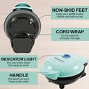 Ver imagem 3 de Elite Gourmet Ewm015m Máquina de Waffles Elétrica Mini 4.5" Menta