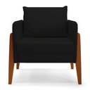 Ver imagem 4 de Kit 1 Sofá Namoradeira e 2 Poltronas Lana Linho Preto A79 Base de Madeira - D’Rossi