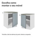 Ver mais imagens de Balcão de Cozinha 60 Cm 1 Porta Branco/cinza Lux Madesa Branco/cinza