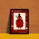 Ver imagem 2 de Quadro Decorativo Oyá - Umbanda 33x24cm:madeira Branca