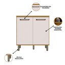 Ver imagem 3 de Balcao com Tampo 2 Portas 80 Cm Cria J00148 Freijo Off White Pln Freijo Off White