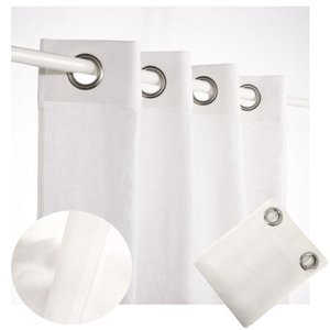 Cortina Dupla Camada 8 Furos Voil Voal 1.40x2.60m Casa Janela Porta