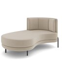 Ver imagem 1 de Sofá Chaise Longue Living Lucca Esquerdo D02 Veludo Bege C-309