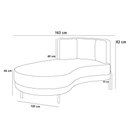 Ver imagem 3 de Sofá Chaise Longue Living Lucca Esquerdo D02 Veludo Bege C-309