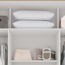 Ver mais imagens de Guarda Roupa Casal Panamá 3 Portas 4 Gavetas Salleto Cinamomo/off White