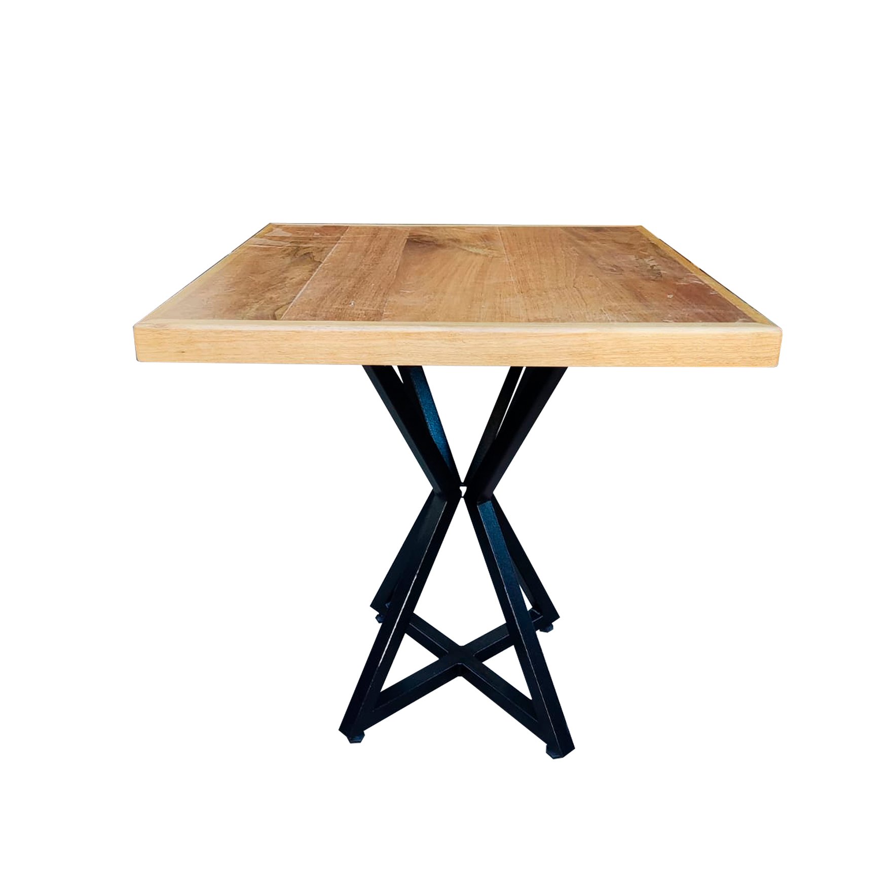 Mesa Bistrô Baixa Madeira Maciça Quadrada 70cm Movelaria Leal Mesa Madeira Maciça, Mesa para Bar, Me