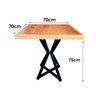 Mesa Bistrô Baixa Madeira Maciça Quadrada 70cm Movelaria Leal Mesa Madeira Maciça, Mesa para Bar, Me - 4