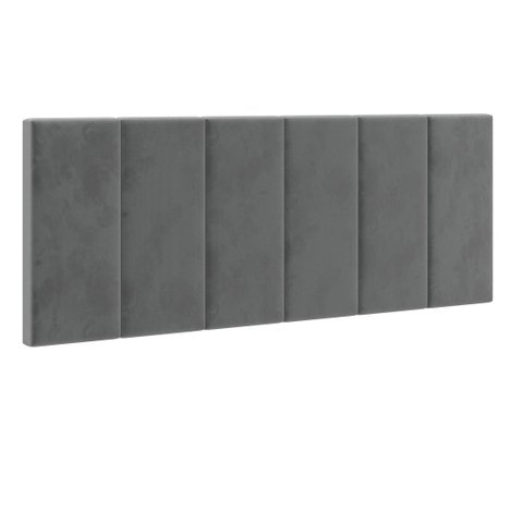 Cabeceira Cama Casal King Modulo 1,95 Itália Estofada Suspensa - Cinza Suede