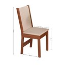 Ver imagem 6 de Conjunto Mesa Paraty Redonda Bronze e Off White com 4 Cadeiras Melina Asgard Bege Naturalle e Off