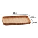 Ver imagem 4 de Kit 3 Bandejas de Bambu Retangular para Cozinha 20x10cm Petisqueiras Multiuso Hire Lyor