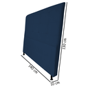 Ver imagem 2 de Cabeceira Estofada Pérola 140 cm Para Cama Box Quarto Casal MV Estofados Suede Azul Marinho