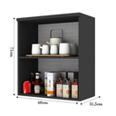 Ver imagem 5 de Armário de Parede Planejado Cozinha 60cm Ônix Moderna