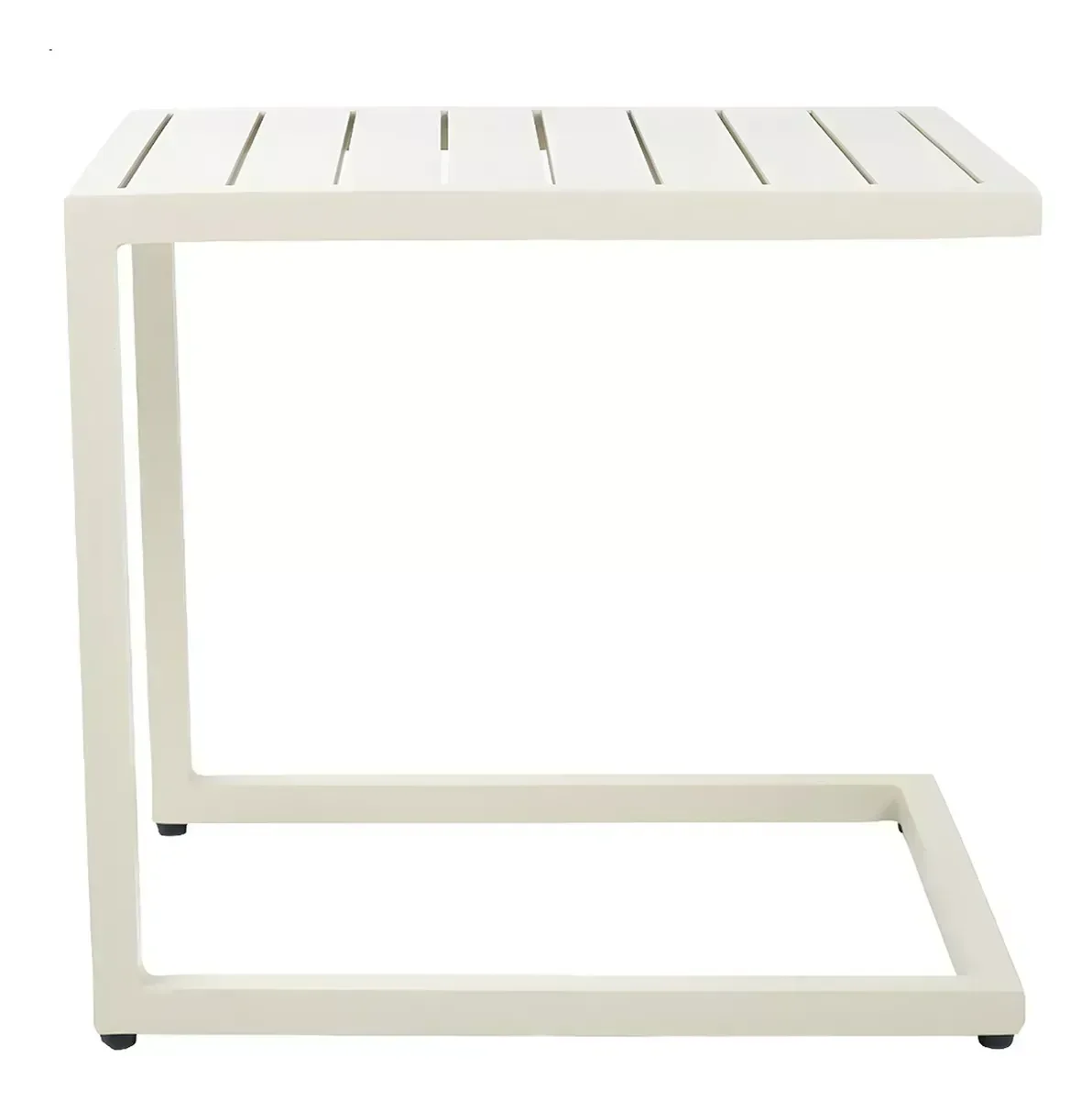 Mesinha Mesa Lateral Aluminio para Jardim Piscina Sala Varanda