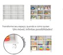 Ver imagem 2 de Nicho Organizador Estante para Livros Multiuso 9 Nichos com Rodízios Expositor para Loja, Sala e Hom