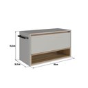 Ver imagem 3 de Gabinete de Banheiro Suspenso 80cm com 1nicho 1toalheiro 1porta Bh8060 Mel/arenas