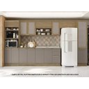 Ver imagem 2 de Armário de Cozinha Modulada Completa Reta 8 Peças 4,00m 191 Botanic Kappesberg - Nogueira/fendi