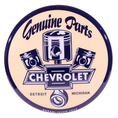 Luminoso de Parede Chevrolet Pistão Retrô Vintage para Bar, Garagem, Churrasqueira, Oficina Mecânica