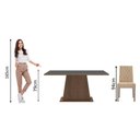 Ver mais imagens de Conjunto Sala de Jantar Mesa Tampo de Madeira 6 Cadeiras Rustic/preto/imperial Britney Madesa