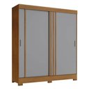 Ver imagem 6 de Guarda Roupa Solteiro B353 Nature Off White Cinza Flex - Briz Móveis